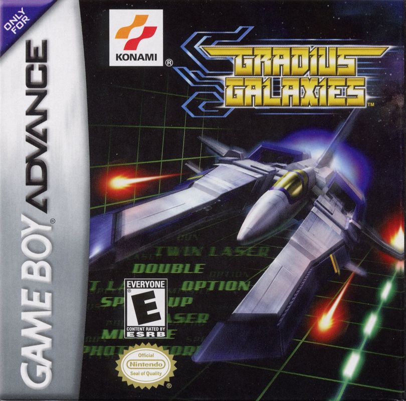 Gradius Galaxies box art for GameBoy Advance
